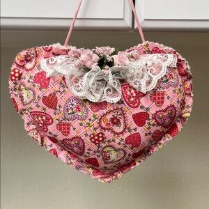 Pink Heart-Shaped Decorative Pillow